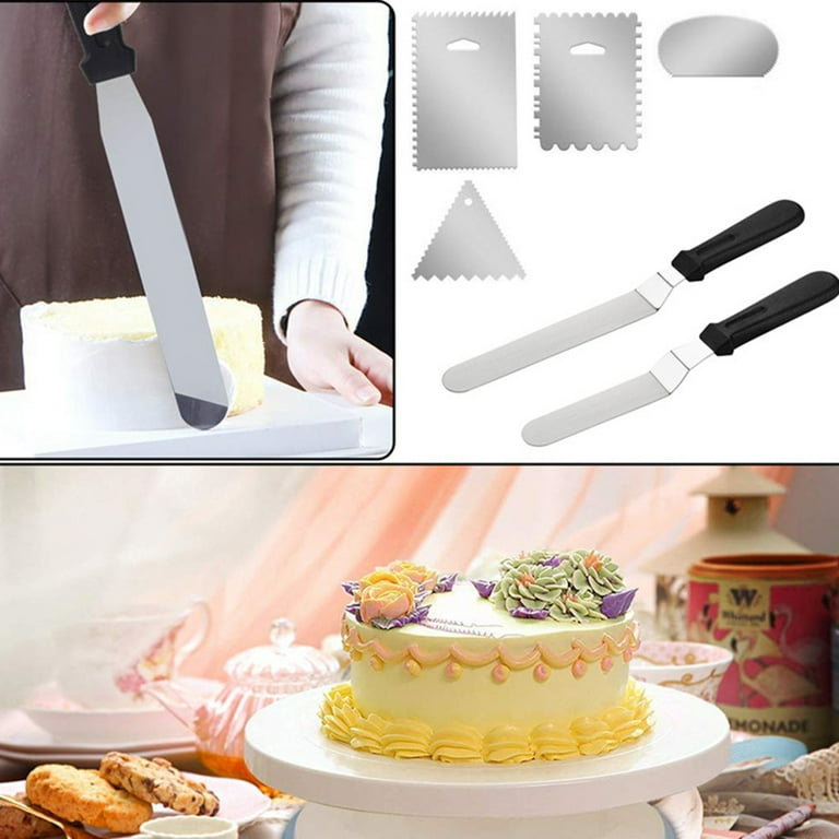 Spatula Cake Spreader Butter Scraper Cream Offset Frosting Baking Metal  Steel Stainless Set Icing Kitchen Scrapers