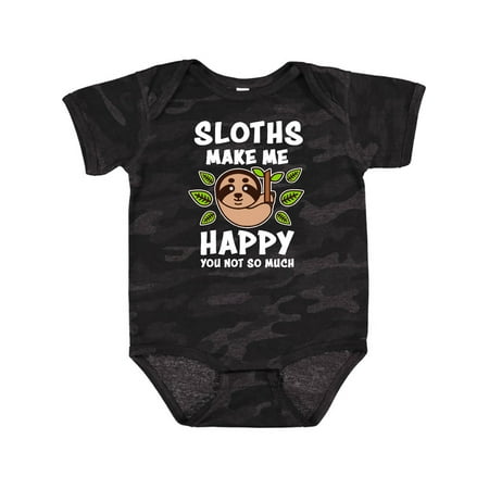 

Inktastic Sloths Make Me Happy You Not So Much Gift Baby Boy or Baby Girl Bodysuit