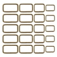 thumbnail image 2 of 20Pcs Metal Rectangle Assorted Connector Adjuster Metal Loop s for Bag, 2 of 7