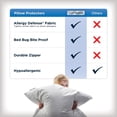 thumbnail image 4 of Juego de 4 Protectores de Almohada King AllerEase Que Absorbe la Humedad, protección Avanzada contra alergias, poliéster de Primera Calidad, Protectores con Cierre, 4 of 6