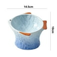 thumbnail image 2 of Raised Tilted Ceramic Cat Food Bowl Cute Pink Fish Shape Elevated Slanted Shallow Angled Cat Dish, 2 of 5