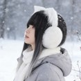 thumbnail image 6 of Fleecy Kitten EarMuffs for Winter Sports Adjustable Plush Headband for Women Outdoor Cold Weather Warm, 6 of 9
