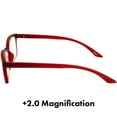 thumbnail image 4 of Birdz BPA Free Non Carcinogenic Readers Red Frame Clear Lens 2.0 Magnification, 4 of 7