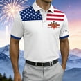 thumbnail image 2 of RMGVDSD Mens Polo Shirts 4th of July Shirt Patriotic Independence Day Print Short Sleeve Button Front Polo Shirts For Men Holiday Summer Tops Stylish Tee Shirts, 2 of 4