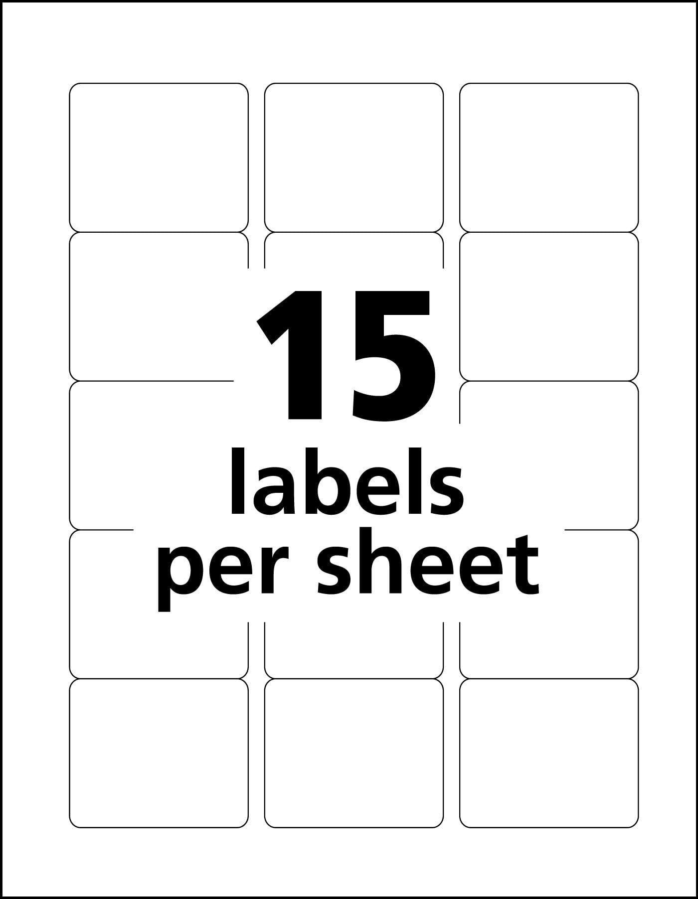 Avery Durable Easy Peel ID Labels, 2" x 2-5/8", 120 Labels (6793)