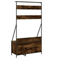 thumbnail image 6 of Clothes Rack with Shoe Storage Smoked Oak 100x41x184 cm, 6 of 9