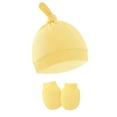 thumbnail image 3 of 3 Pack Baby Hat and Mittens Set Newborn Baby Hats Caps for Baby Boys Girls 0-6 Months, 3 of 4