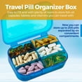 thumbnail image 2 of MEDca Portable Daily Pill Organizer Box with 6 Compartments, Multicolor - Plastic, 2 of 9