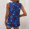 thumbnail image 5 of 4th Of July Tank Tops for Women American Flag Print Square Neck Sleeveless Patriotic Tank Top Comfy Regular Fit Summer Casual Tees,S,#01 Blue, 5 of 5