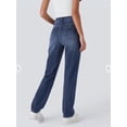 thumbnail image 5 of New High Waist Straight Leg Yoga Jeans Women Stretchy Comfort Tummy Control Loose Fit Casual Pants For Athletic Wear, 5 of 11