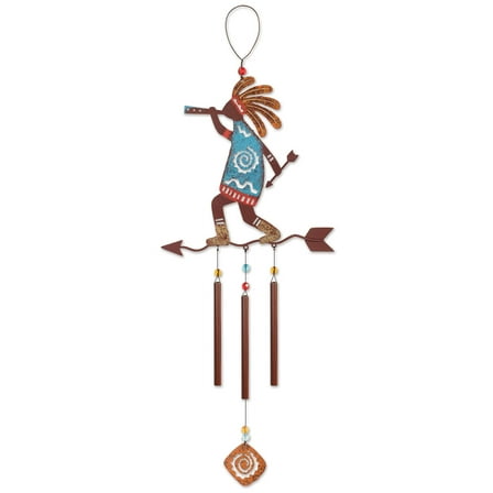 Sunset Vista Designs Kokopelli Arrow Wind Chime, 22"