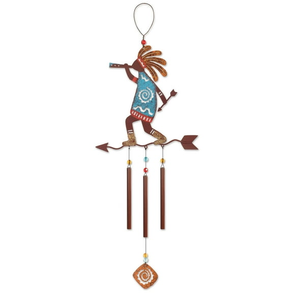 Sunset Vista Designs Kokopelli Arrow Wind Chime, 22"
