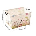 thumbnail image 3 of Canvas Storage Basket, Foldable Organizer Bin With Handles, Cute Print Box For Toys Clothes, 3 of 6