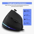 thumbnail image 4 of Wired Vertical Ergonomic Gaming Mouse with 5D Rocker, 10000 DPI, 11 Programmable Buttons & RGB Lighting, USB Gaming Mouse for PC Laptop Computer, 4 of 7