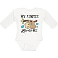 thumbnail image 3 of Inktastic My Auntie Loves Me with Sloth and Hearts Boys or Girls Long Sleeve Baby Bodysuit, 3 of 5