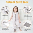 thumbnail image 3 of Pijama Niños 2piezas Miracle Baby Saco de Dormir para Bebés Pequeños, 100% Algodón, sin Mangas,0.5Tog,de 12 a 24 Meses, 3 of 5