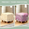 thumbnail image 5 of Jiueut Pink Golden Marble Print Ottoman Slipcover, Breathable Footrest Sofa Slipcovers Washable Covers for Footstool with Stretch Bottom, 5 of 7