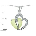 thumbnail image 2 of Star K� Heart Shape 12mm Created Opal and Cubic Zirconia Pendant Necklace, 2 of 9