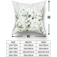 thumbnail image 6 of Watercolor Sage Green Leaf Pillow Covers 20x20 Set of 2 Spring Summer Eucalyptus Floral Print Decorative Throw Pillows Rustic Farmhouse Cushion Case Decor for Couch Sofa Bed, 6 of 6