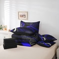 thumbnail image 6 of jejeloiu Modern Geometric Aesthetic 7 Pieces Bedding Comforter Set,Blue Black White Full Bedding Set For Girls Boys Reversible, 6 of 8