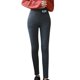 thumbnail image 1 of Gibobby Mallas Afelpadas Color Leggings invierno para mujer, informales, Color sólido, elásticos, cintura alta, térmicos, Capris, pantalones entrenamiento, pantalones estampados térmicos（Gris， XXL), 1 of 5