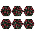 thumbnail image 2 of Balery 6 Pcs Cherryleather Coasters Set, Drink Table Cup Coasters For Living Room Kitchen Coffee Decor, 2 of 9