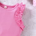 thumbnail image 4 of GYRATEDREAM Toddler Baby Girls Clothes Sleeveless T-shirt Top Shorts with Belt Cute Summer Short 2PCS Set, 4 of 6