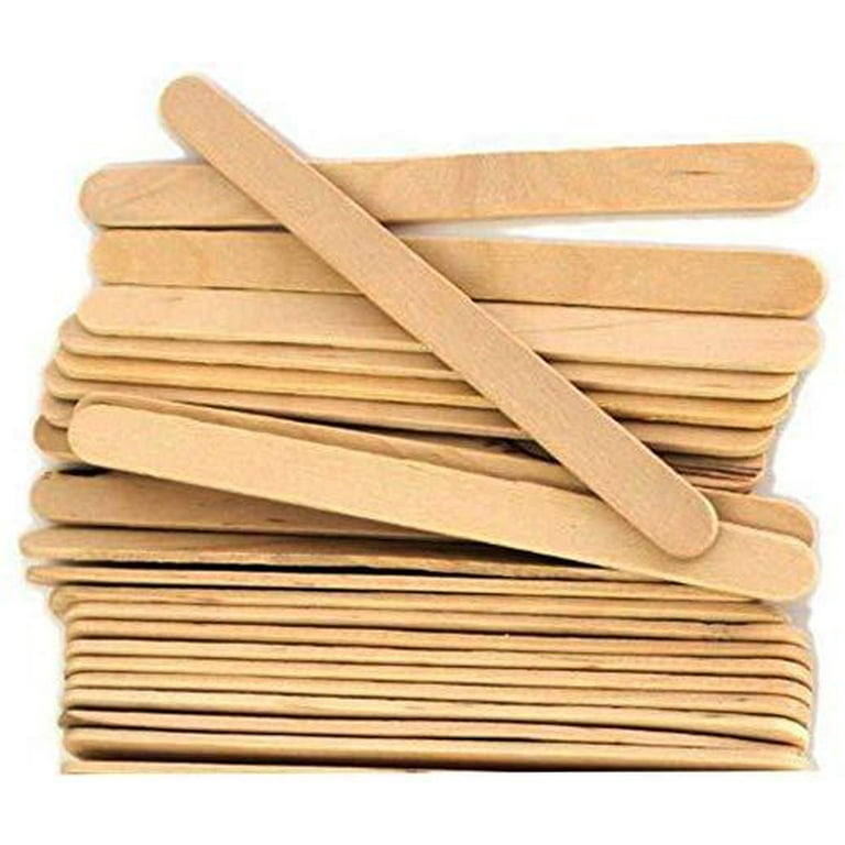 Natural Wood Craft Sticks 4.25 Inch Popsicle Sticks for Ice Cream Crafts  Waxing Art Projects & Party Food Labels (1 000 Sticks)