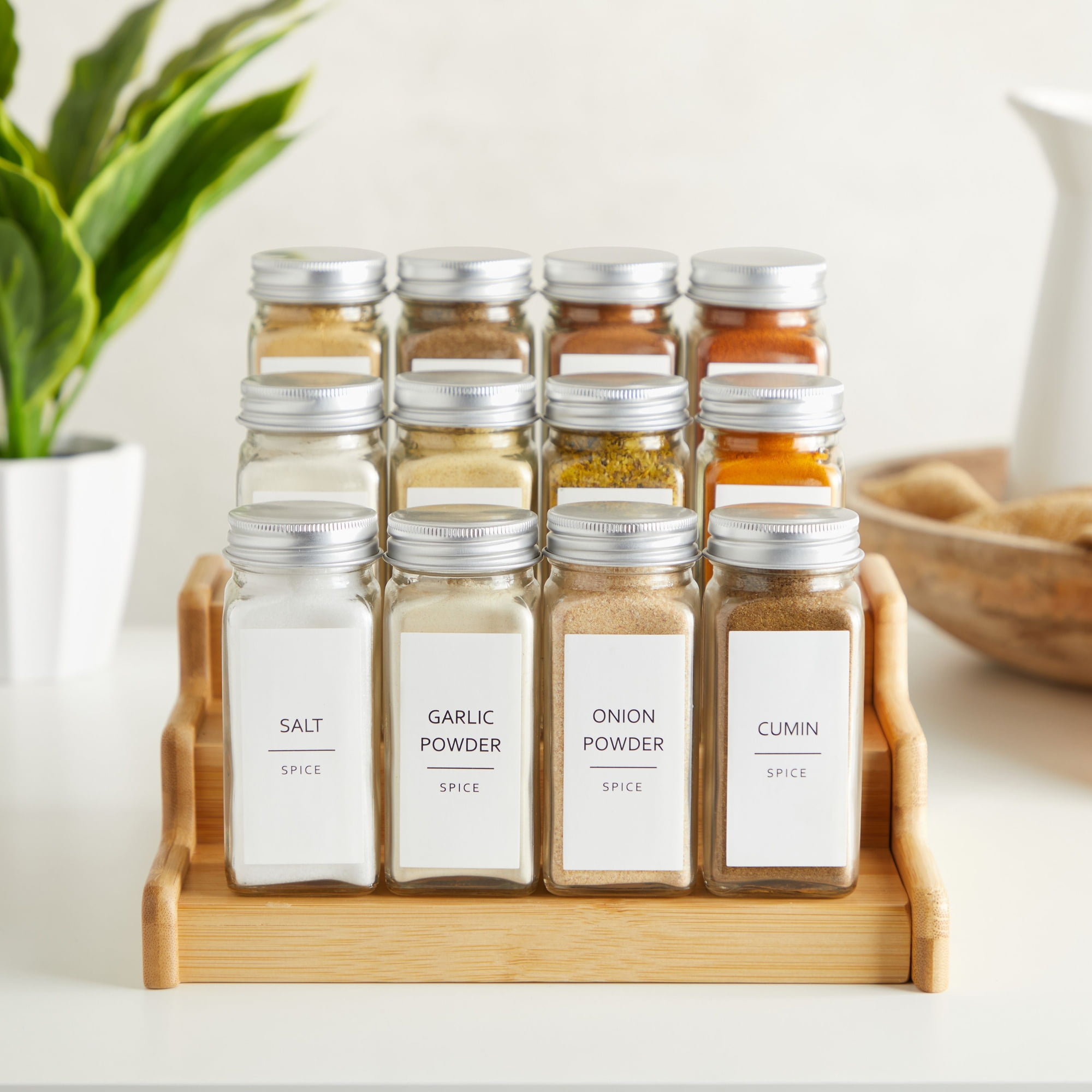  Minimalist Round Spice Labels for Lids - 140 Spice Jar