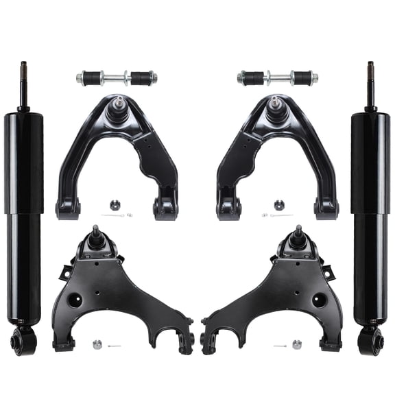 Detroit Axle - 8PC Front Shock Absorber and Control Arm Suspension Kit for 2000-2004 Nissan Xterra 4WD