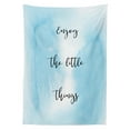 thumbnail image 3 of Ambesonne Saying Tablecloth Rectangular Table Cover, Watercolor Ombre Design, 60"x84", Pale Blue Black, 3 of 4