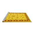 thumbnail image 2 of Ahgly Company Machine Washable Indoor Square Oriental Yellow Traditional Area Rugs, 4' Square, 2 of 4