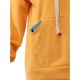 thumbnail image 4 of A2Y Women's Relax Fit Kangaroo Phone Pockets Hoodie Sweatshirts Ash Mustard XL, 4 of 5