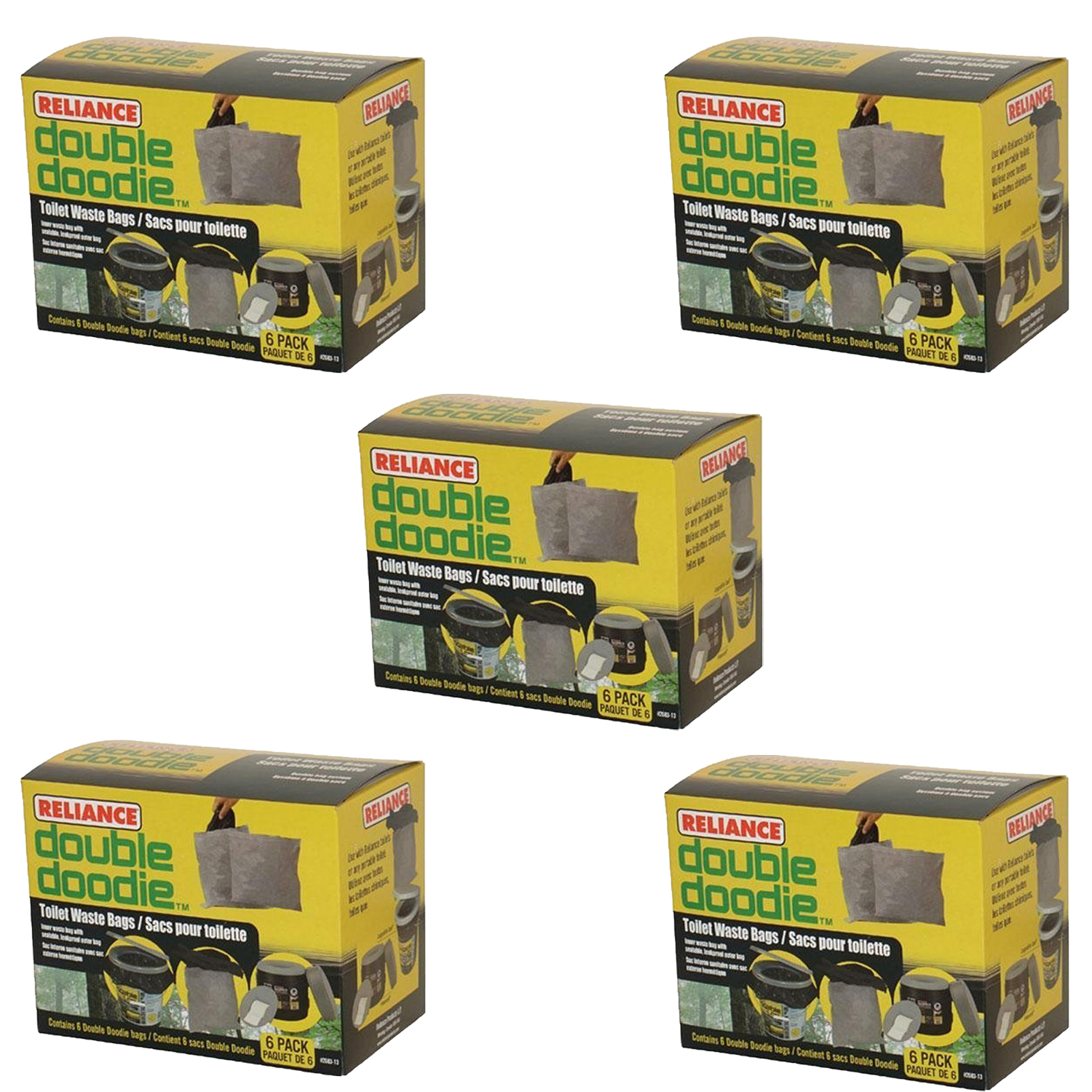 Reliance Double Doodie 2 Liter Portable Camping Toilet Waste Liners (30