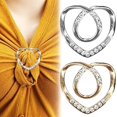 thumbnail image 7 of SeekLGT Scarf Ring Clip Gold Silver Metal Shirt Tie Clips Fashion Clothes Corner Knotted Button Buckle for Women T-Shirt Decoration, 7 of 7