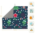 thumbnail image 3 of Naloa Christmas Dish Drying Mat for Kitchen Counter, Heat Resistant Drainer Mats, Absorbent Draining Mat,Dish Rack Pad,16"x18", 3 of 8