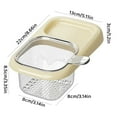 thumbnail image 2 of Edge Suction Cup Drain Basket - Tray and Detachable Drain Basket Design, Kitchen Prevent Clogging Filter, 5.11x8.66 inch, 2 of 2
