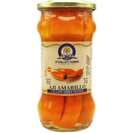 O'Valley Farms - Aji Amarillo, Whole Peruvian Yellow Chili Peppers (Medium Hot), 20 oz