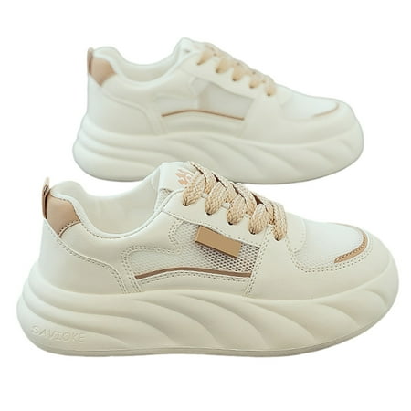 

Women s Running Shoes – Lightweight Tennis Sneakers Gym Athletic Workout Nurses Memory Foam Walking Fashionable Women s Shoes-Beige Brown