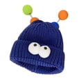thumbnail image 1 of Milaget Little Monster Tuque Tricotée Mignonne d'Hiver pour Fête à Thème Randonnée Bleu Foncé, 1 of 9
