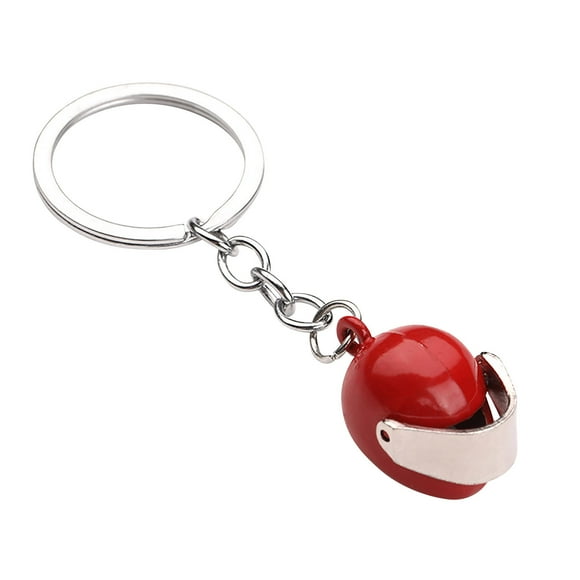 Red Motorcycle Helmet Key Chain, Biker Gift Idea, Mini Keyring Pendant With Alloy Material, Compact Design For Birthday Holiday Gifts, Motorcyclist Accessories, 1.2 X 0.8 X 0.2 In 0.04 Lb