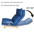 thumbnail image 2 of Single Sofa Reclining Chair, Japanese Chair Lazy Sofa, foldable reclining chair leisure single sofa functional chair, Adjustable Chair for Reading TV Watching Dark Blue, 2 of 7