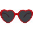 thumbnail image 2 of Lunettes de Soleil Cœur pour Femmes Tendance Lunettes Cœur Polarisées Rétro Rouges, 2 of 6