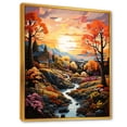 thumbnail image 2 of Designart "Sunrise Simplicity In Nature'S Knowledge" Landscape Forest River Floater Framed Canvas Art Print, 2 of 5
