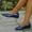 #163-Dark Blue, variant on Roncen Women's Casual Slip-On Round Toe Ballet Flats - Breathable Low-Heel Loafers with Solid Color Shallow Vamp for Comfortable Daily Wear