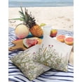 thumbnail image 3 of Pack of 2 Outdoor Pillow Covers, Retro Garden Plants Herbs Flower Waterproof Square Throw Pillowcase Cushion Decorative Pillow Covers for Couch Patio Tent, 20x20 in, 3 of 6