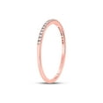 thumbnail image 2 of Diamond Princess 10kt Rose Gold Womens Round Diamond Timeless Stackable Band Ring 1/8 Cttw, 2 of 4
