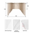 thumbnail image 6 of Beige Ombre Kitchen Swag Valances for Windows, Khaki Modern Art Farmhouse Swag Valances Curtains for Living Room, Rod Pocket Window Treatments for Bathroom, Bedroom, Cafe, 56"x36", 6 of 6