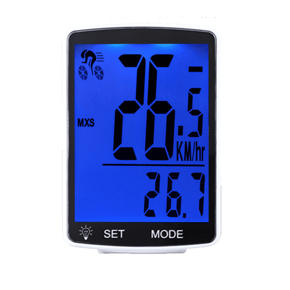 LIXADA Wireless Bike Computer Multi Functional LCD Screen Bicycle Computer Mountain Bike Speedometer Odometer IPX6