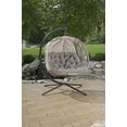thumbnail image 1 of Flower House Hanging Pumpkin Dreamcatcher Swing Loveseat Chair, Bark, 1 of 5